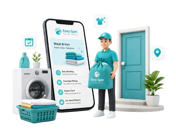 Wash and Iron service in Kota with Easy Spin app and doorstep laundry pickup