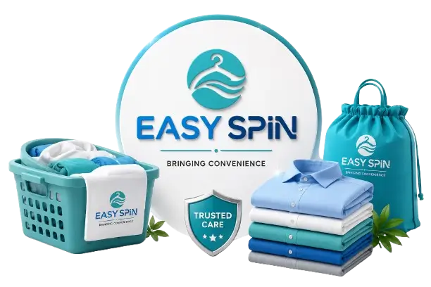 Wash and Iron service in Kota with Easy Spin laundry basket, folded clothes and trusted garment care